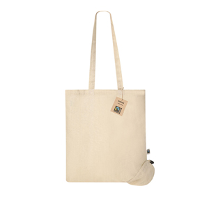 Borsa pieghevole personalizzata KIERAN FAIRTRADE MKT21616 - Naturale