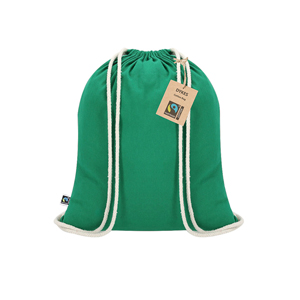 Sacchetta in cotone DYKES FAIRTRADE da personalizzare MKT21640 - Verde