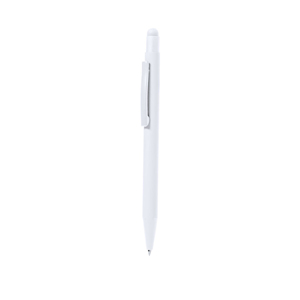 Penna con accessorio touch REFFEL, personalizzabile con logo MKT21784 - Bianco