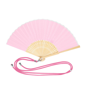 Ventaglio in bamboo e poliestere YANEX MKT21907 - Rosa