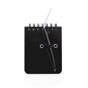 Block notes personalizzato piccolo con penna DUXO MKT3216 - Nero