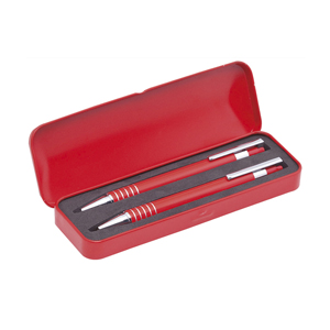 Penna e portamine in gift set SHERIDAN MKT3338 - Rosso