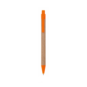 Penna a sfera ecologica in cartone riciclato TORI MKT3564 - Arancio
