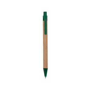 Penna a sfera ecologica in cartone riciclato TORI MKT3564 - Verde