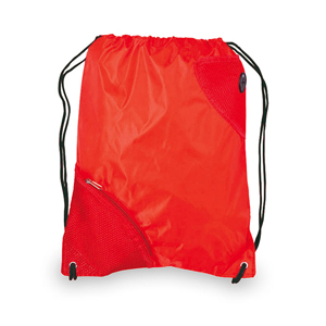 Sacca personalizzata con tasca angolare e uscita per auricolari FITER MKT3630 - Rosso