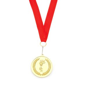 Medaglia in metallo finitura oro CORUM MKT3743 - Rosso - Oro