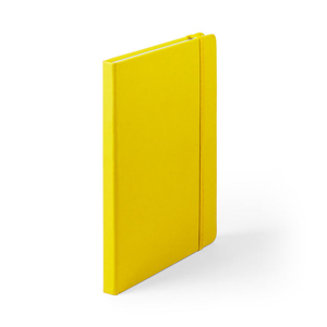 Quaderno personalizzato con elastico e copertina in poliuretano in formato A5 CILUX MKT4060 - Giallo