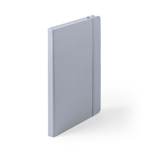Quaderno personalizzato con elastico e copertina in poliuretano in formato A5 CILUX MKT4060 - Platino