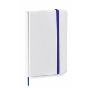 Quaderno personalizzato con copertina soft touch in formato A6 YAKIS MKT4342 - Bianco - Blu