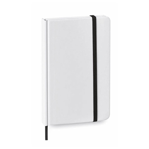 Quaderno personalizzato con copertina soft touch in formato A6 YAKIS MKT4342 - Bianco - Nero
