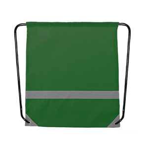 Zainetto sacca personalizzato con banda riflettente LEMAP MKT4520 - Verde