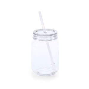Bicchiere con cannuccia personalizzato 600 ml SIREX MKT4820 - Trasparente