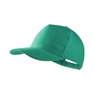 Cappellino baseball personalizzabile in cotone 5 pannelli BAYON MKT4901 - Verde