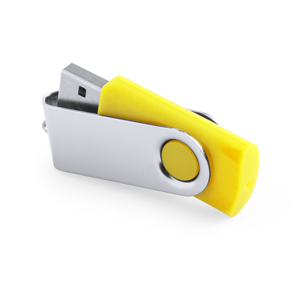 USB memory personalizzata, tipo twist REBIK 16GB MKT5071 - Giallo