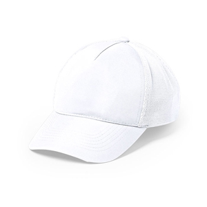 Cappellino baseball personalizzabile in microfibra 5 pannelli KARIF MKT5227 - Bianco