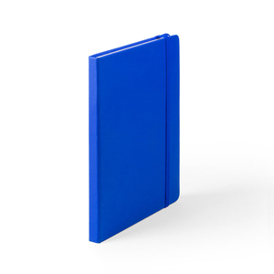 Quaderno personalizzato con elastico e copertina in poliuretano in formato A5 CILUXLIN MKT5300 - Blu