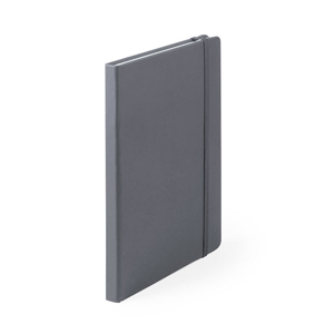 Quaderno personalizzato con elastico e copertina in poliuretano in formato A5 CILUXLIN MKT5300 - Grigio