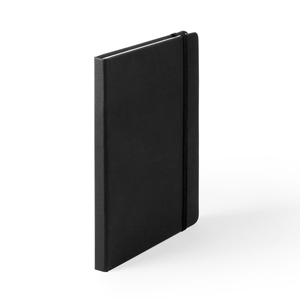Quaderno personalizzato con elastico e copertina in poliuretano in formato A5 CILUXLIN MKT5300 - Nero