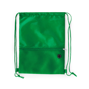 Zainetto sacca personalizzato con tasca e uscita per auricolari BICALZ MKT5588 - Verde