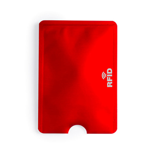 Porta carte di credito RFID in alluminio BECAM MKT5637 - Rosso