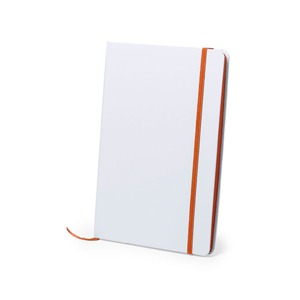 Quaderno personalizzato con portapenna e copertina con elastico in formato A5 KAFFOL MKT5672 - Arancio
