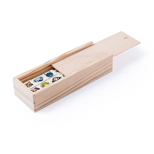 Domino in legno con 28 Pezzi KELPET MKT5716 - Neutro