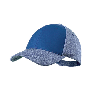 Cappellino baseball personalizzato fashion in poliestere 6 pannelli BAYET MKT5799 - Blu