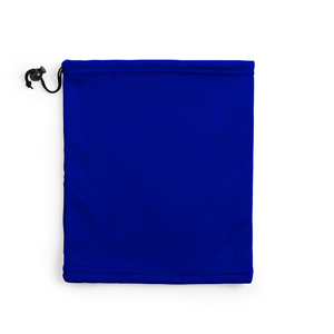 Scaldacollo personalizzato in tessuto foderato coral fleece PONKAR MKT5913 - Blu