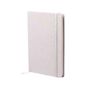 Quaderno personalizzato con copertina in cotone in formato A5 TELMAK MKT6159 - Bianco