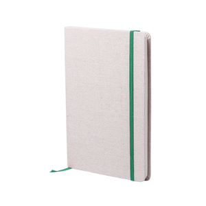 Quaderno personalizzato con copertina in cotone in formato A5 TELMAK MKT6159 - Verde