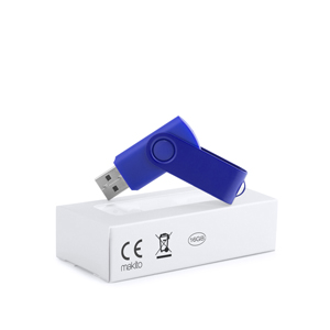 Chiavetta USB personalizzata, tipo twist SURVET 16GB MKT6236 - Blu