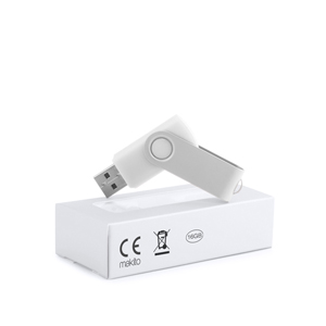 Chiavetta USB personalizzata, tipo twist SURVET 16GB MKT6236 - Bianco