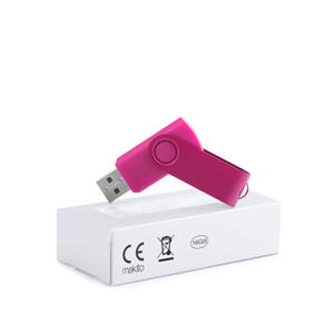 Chiavetta USB personalizzata, tipo twist SURVET 16GB MKT6236 - Fucsia