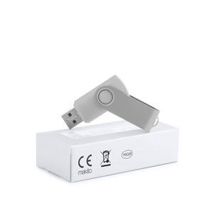 Chiavetta USB personalizzata, tipo twist SURVET 16GB MKT6236 - Platino