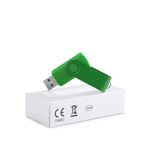 Chiavetta USB personalizzata, tipo twist SURVET 16GB MKT6236 - Verde