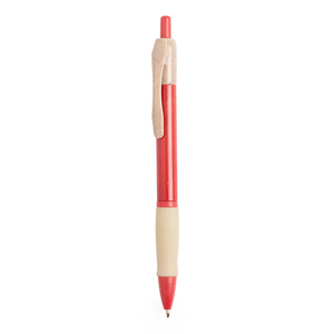 Penna a sfera in paglia di grano ROSDY MKT6334 - Rosso