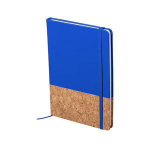 Quaderno personalizzato con copertina in sughero in formato A5 BLUSTER MKT6338 - Blu