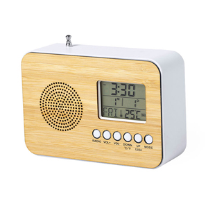 Radio in bamboo TULAX MKT6517 - Neutro
