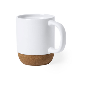 Mug personalizzata in ceramica e sughero 420 ml BOKUN MKT6585 - Bianco