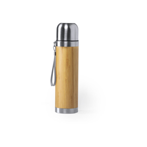 Thermos personalizzato in bamboo e acciaio 420 ml TIAKY MKT6603 - Neutro