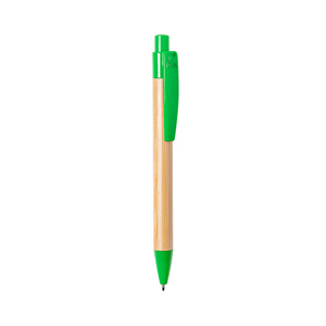 Penna a sfera in cartone riciclato e PLA compostabile HELOIX MKT6771 - Verde