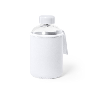 Bottiglia in vetro con guaina in neoprene 600 ml FLABER MKT6870 - Bianco
