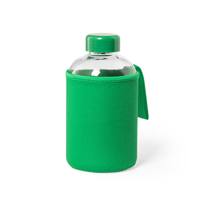 Bottiglia in vetro con guaina in neoprene 600 ml FLABER MKT6870 - Verde