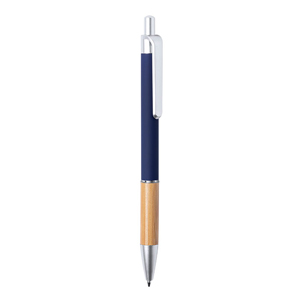 Penna in alluminio e bamboo personalizzabile CHIATOX MKT6939 - Blu Navy