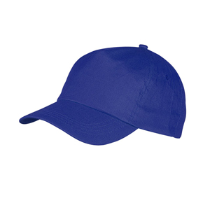 Cappellino baseball personalizzato in cotone 5 pannelli SPORT MKT8072 - Blu
