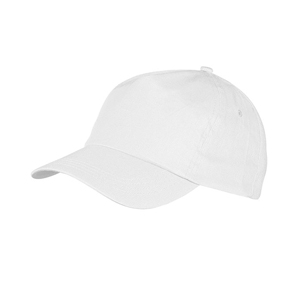 Cappellino baseball personalizzato in cotone 5 pannelli SPORT MKT8072 - Bianco