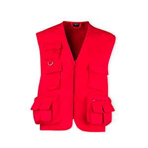 Gilet multitasche personalizzato SOVIET MKT9487 - Rosso