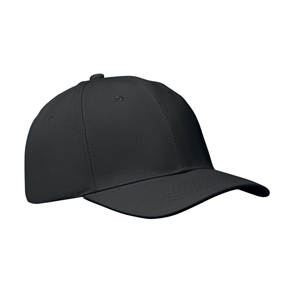 Cappellino personalizzabile a 6 pannelli BUFFALO MO1464 - Nero