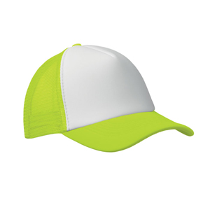 Cappello trucker BUBBLE MO2269 - Bianco - Giallo Neon