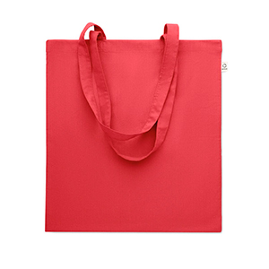 Shopper in cotone riciclato VIVEKA COLOUR MO2302 - Rosso